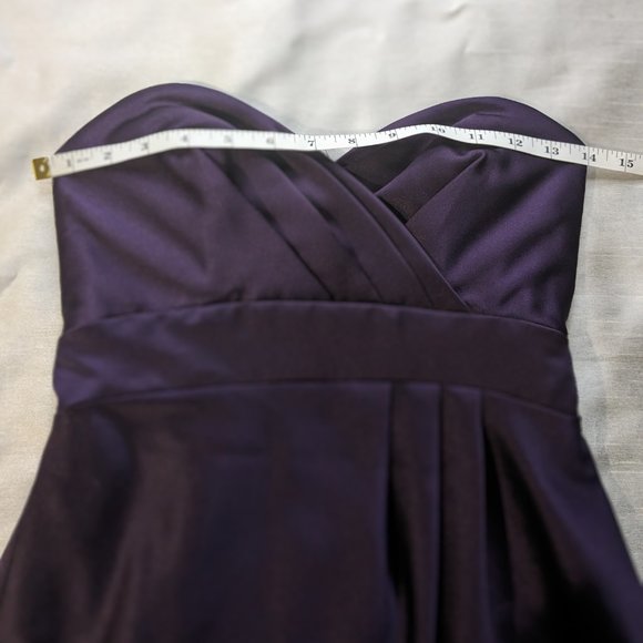 Formal Strapless Dress. Purple. Size 0. - Picture 2 of 7